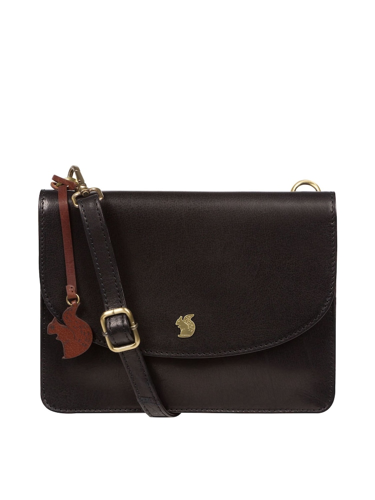 Schwarz - Conkca Cara Clutch zum Umhängen aus Leder - Bild 1 von 6