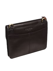 Schwarz - Conkca Cara Clutch zum Umhängen aus Leder - Bild 2 von 6