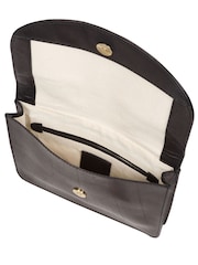 Schwarz - Conkca Cara Clutch zum Umhängen aus Leder - Bild 4 von 6