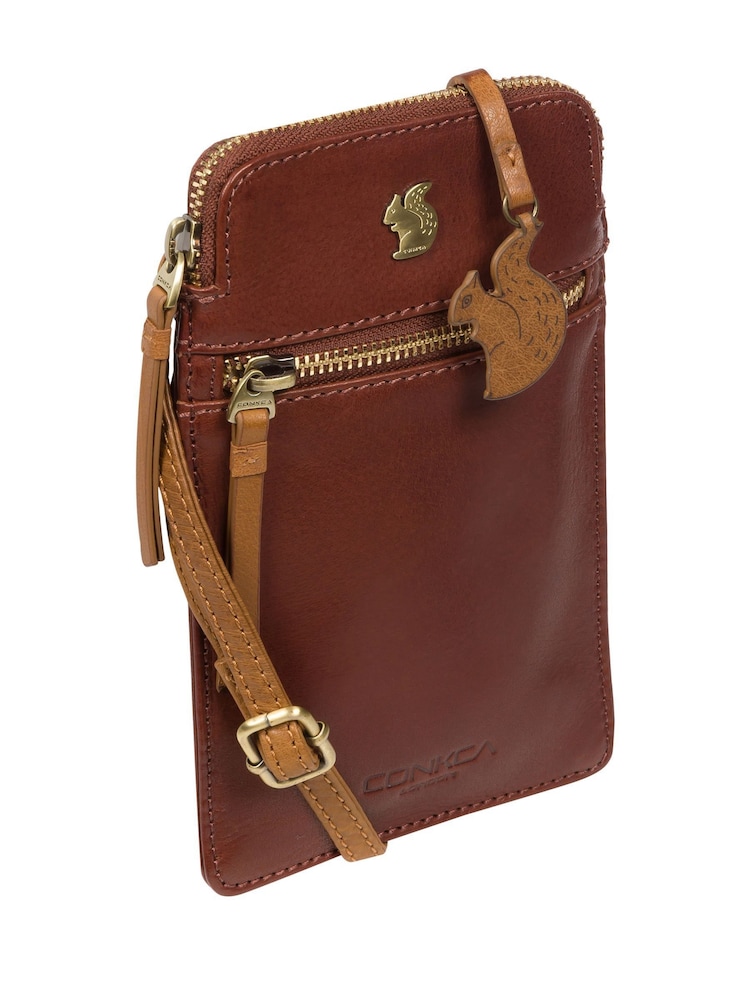 Conkca Bambino Leather Cross-Body Phone Bag - Image 4 of 5