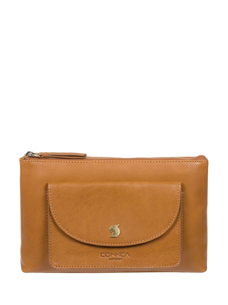 Conkca Treasure Leather Clutch Bag - Image 1 of 5