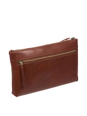 Kastanienbraun - Conkca Treasure Clutch aus Leder - Bild 3 von 5