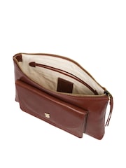 Kastanienbraun - Conkca Treasure Clutch aus Leder - Bild 4 von 5
