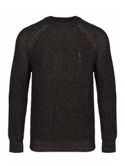 Luke 1977 Platinum Clay 100% Cotton Knitted Brown Jumper - Image 3 of 4