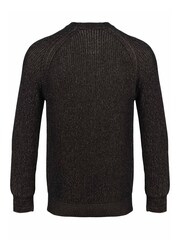 Luke 1977 Platinum Clay 100% Cotton Knitted Brown Jumper - Image 4 of 4
