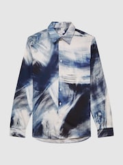 Reiss Navy/Multi Dissly Slim Fit Printed Shirt - Image 2 of 6