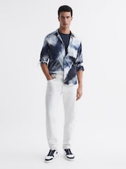 Reiss Navy/Multi Dissly Slim Fit Printed Shirt - Image 3 of 6