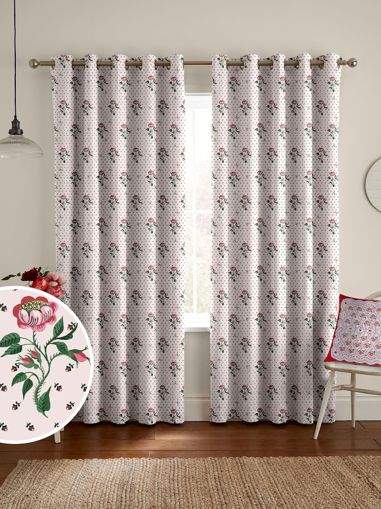 Cath Kidston Rose Love Letter Made To Measure 100% Cotton Curtains - Image 1 of 9