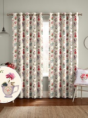Cath Kidston Cream Cups And Vases Made To Measure 100% Cotton Curtains - Image 1 of 9