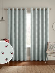 Cath Kidston Mint Rose Bud Made To Measure 100% Cotton Curtains - Image 1 of 9