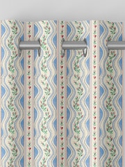 Cath Kidston Blue Wiggle Rose Made To Measure 100% Cotton Curtains - Image 7 of 9