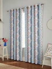Cath Kidston Blue Power To The Peaceful Made To Measure 100% Cotton Curtains - Image 2 of 9