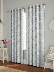 Cath Kidston Mint Green Power To The Peaceful Made To Measure 100% Cotton Curtains - Image 2 of 9