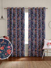 Cath Kidston Blue Millfield Blossom Made To Measure Curtains - Image 1 of 9