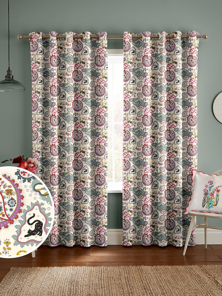 Cath Kidston Multi Paisley Made To Measure 100% Cotton Curtains - Image 1 of 9