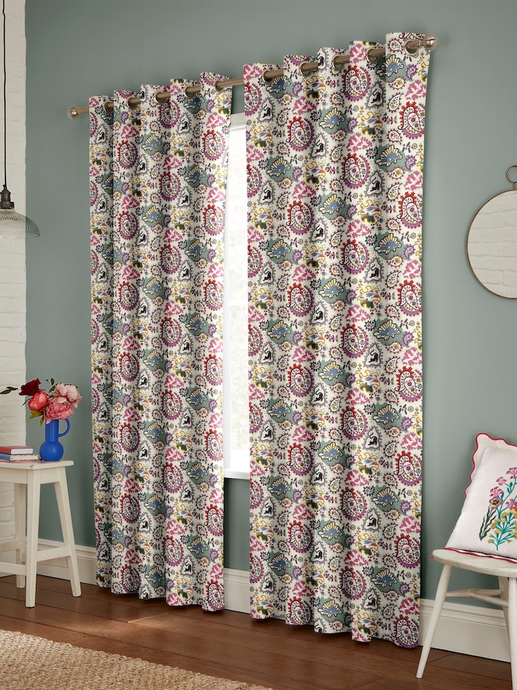 Cath Kidston Multi Paisley Made To Measure 100% Cotton Curtains - Image 2 of 9