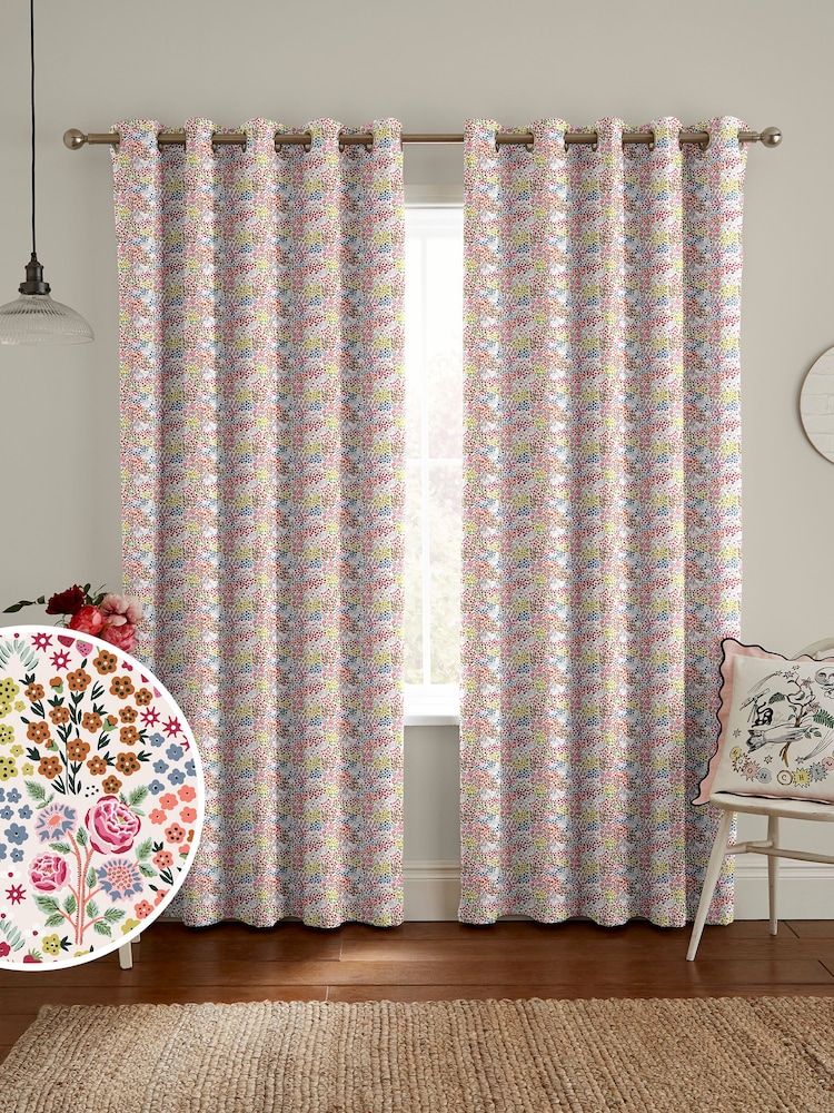 Cath Kidston Multi Magical Kingdom Ditsy Made To Measure 100% Cotton Curtains - Image 1 of 9