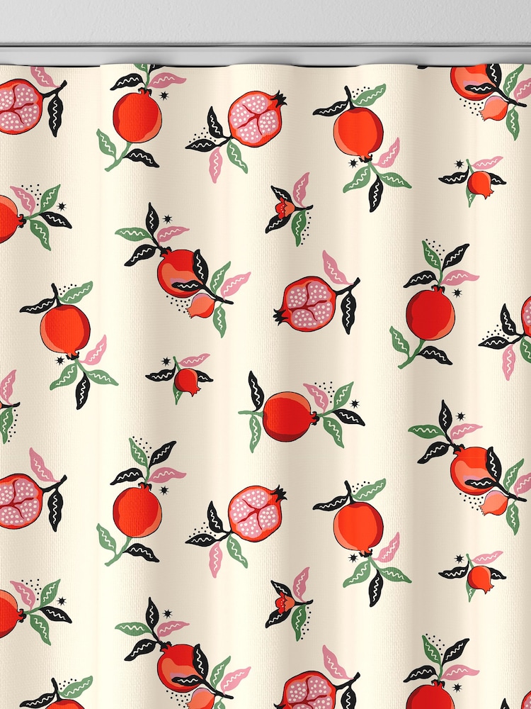 Cath Kidston Orange Pomegranate Made To Measure 100% Cotton Curtains - Image 8 of 9