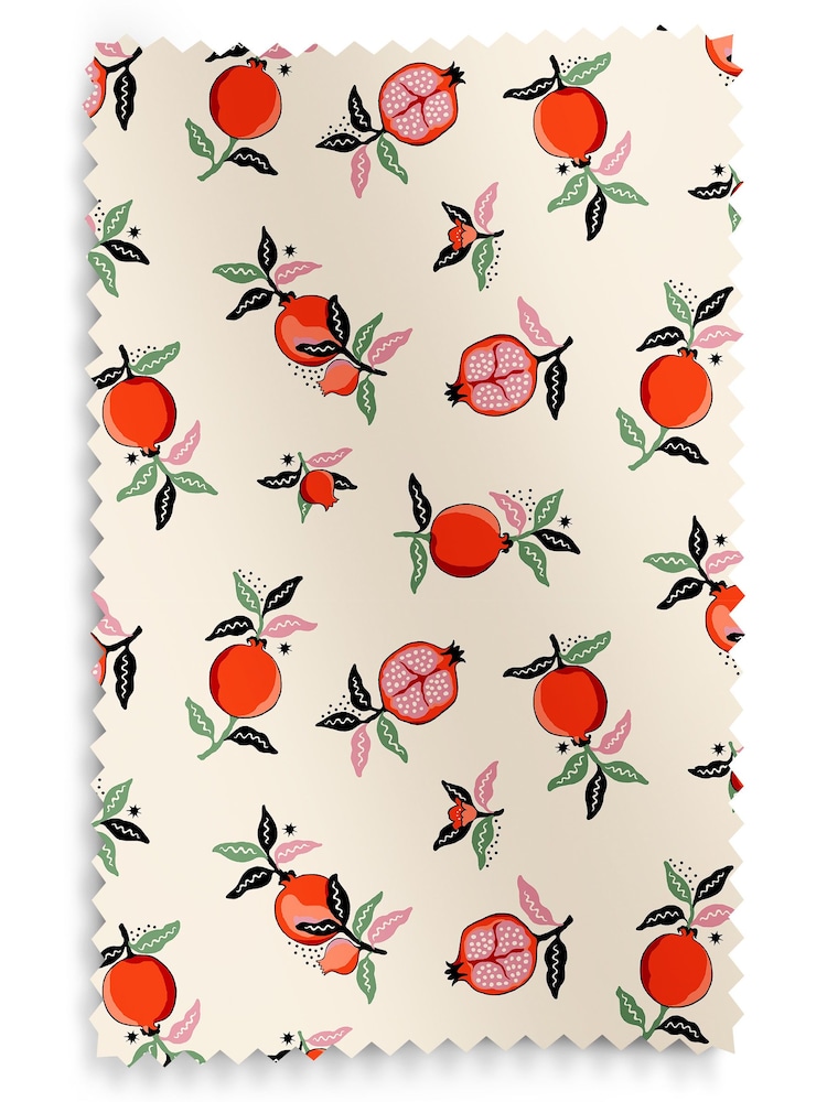 Cath Kidston Orange Pomegranate Made To Measure 100% Cotton Curtains - Image 9 of 9