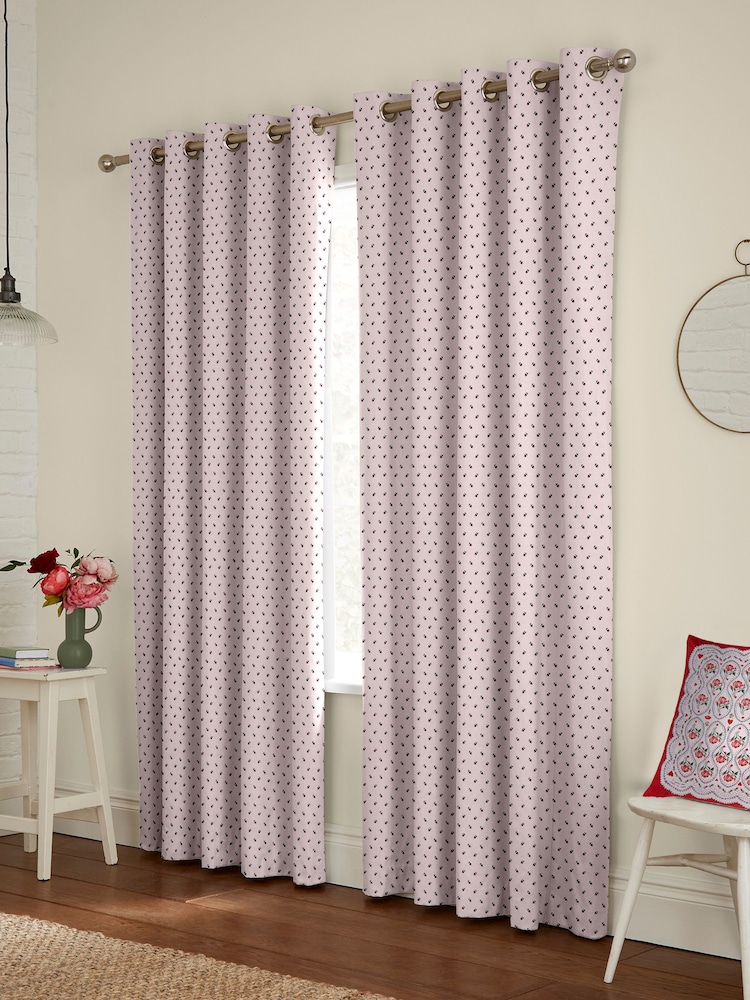 Cath Kidston Pink Rose Bud Made To Measure 100% Cotton Curtains - Image 2 of 9