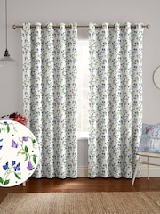 Cath Kidston Purple Sweet Pea Made To Measure 100% Cotton Curtains - Image 1 of 9