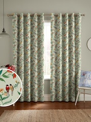 Cath Kidston Green Summer Birds Made To Measure 100% Cotton Curtains - Image 1 of 9