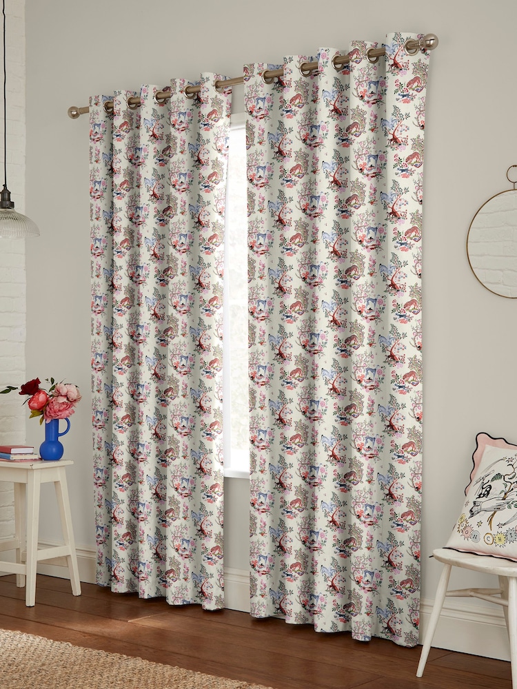 Cath Kidston Cream Magical Kingdom Made To Measure 100% Cotton Curtains - Image 2 of 9