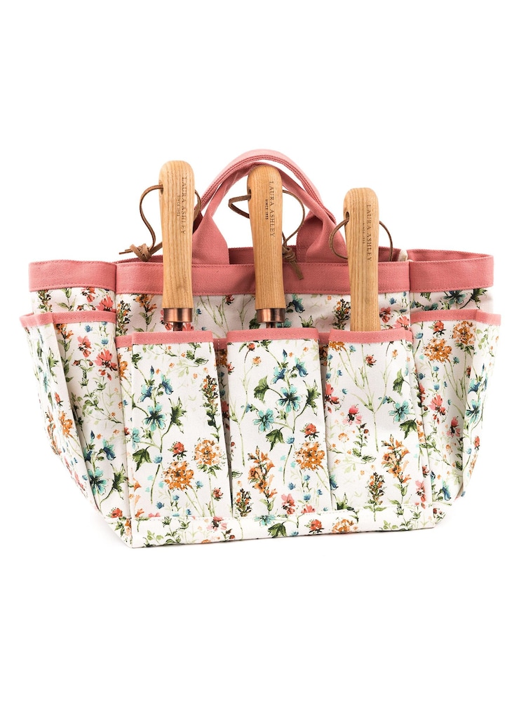 Laura Ashley Red Adult Gardening Tool Bag & Tools - Image 1 of 4