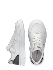 Calvin Klein Girls White Lace-Up Trainers - Image 4 of 5