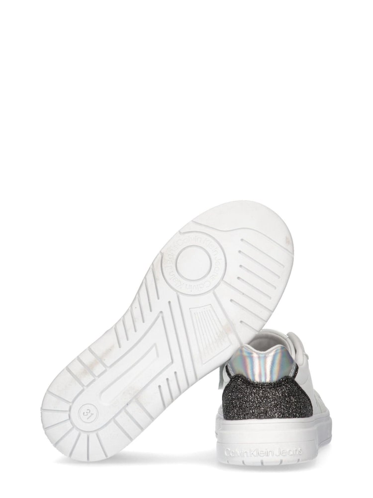 Calvin Klein Girls White Lace-Up Trainers - Image 5 of 5