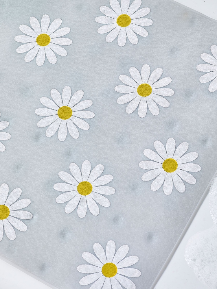 Duschmatte aus Plastik mit Gänseblümchen - Bild 2 von 4 Duschmatte aus Plastik mit Gänseblümchen - Bild 2 von 4