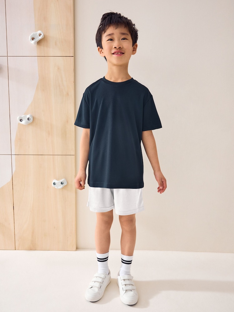Navy Blue Single Sports T-Shirt (3-16yrs) - Image 2 of 5