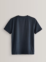 Navy Blue Single Sports T-Shirt (3-16yrs) - Image 4 of 5