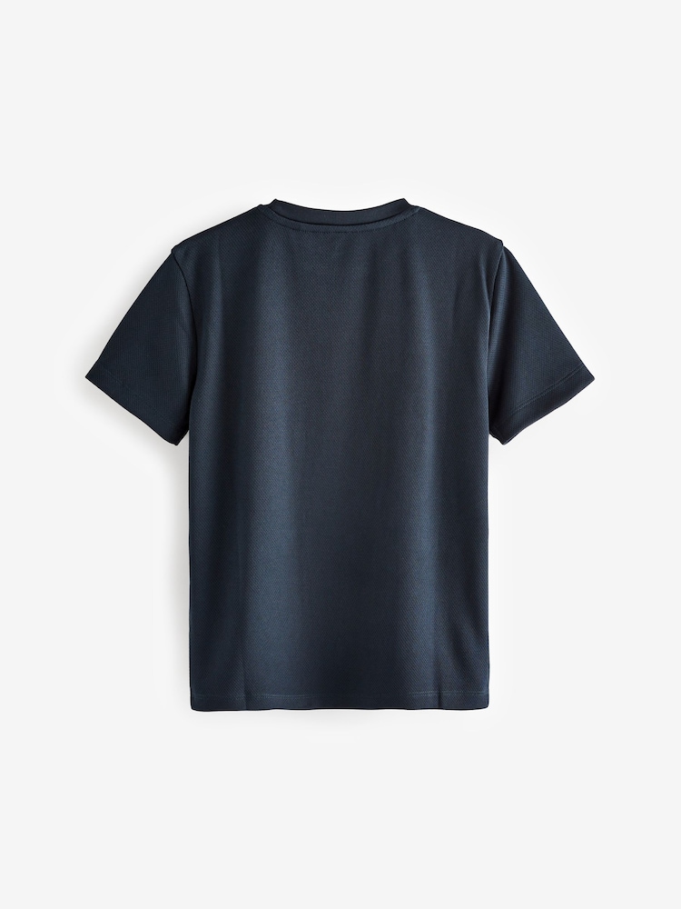 Navy Blue Single Sports T-Shirt (3-16yrs) - Image 4 of 5