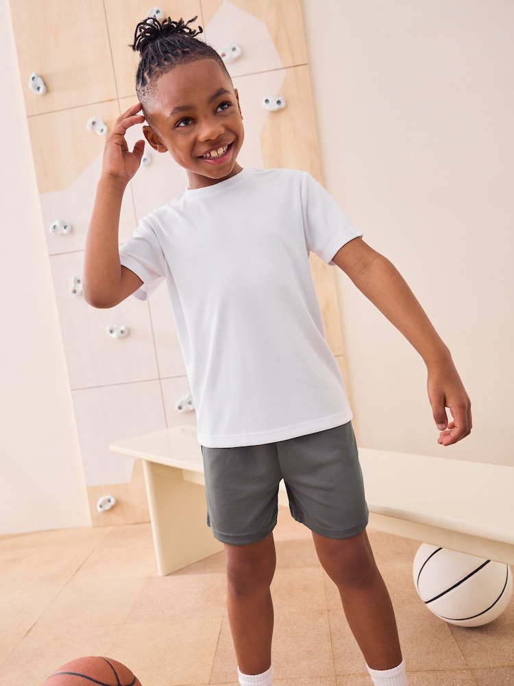 White Single Sports T-Shirt (3-16yrs) - Image 1 of 3
