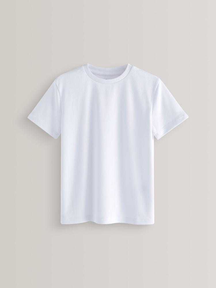 White Single Sports T-Shirt (3-16yrs) - Image 4 of 6