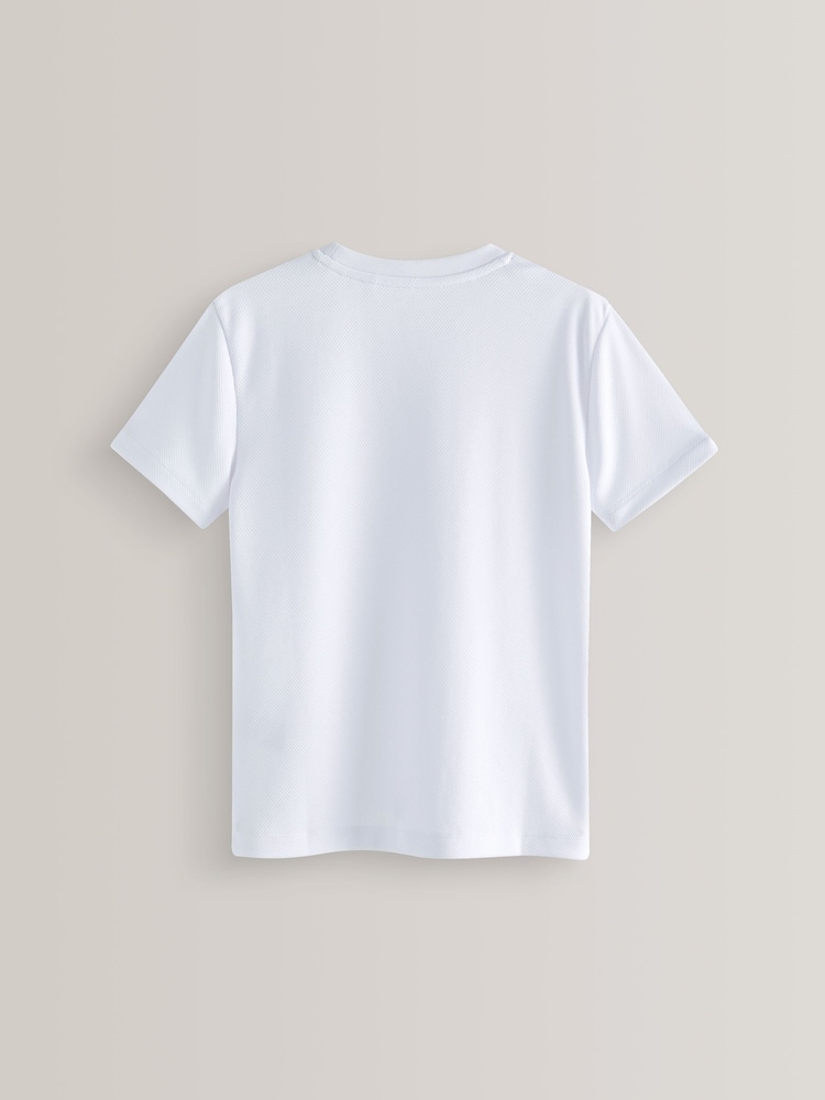 White Single Sports T-Shirt (3-16yrs) - Image 5 of 6
