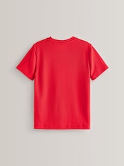 Red Single Sports T-Shirt (3-16yrs) - Image 2 of 3