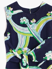 Vilagallo Blue Print Sleeveless Tie Front Dress - Image 4 of 4