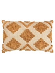 furn. Yellow Lamar Geometric Tufted Loop Cotton Cushion - Image 2 of 7