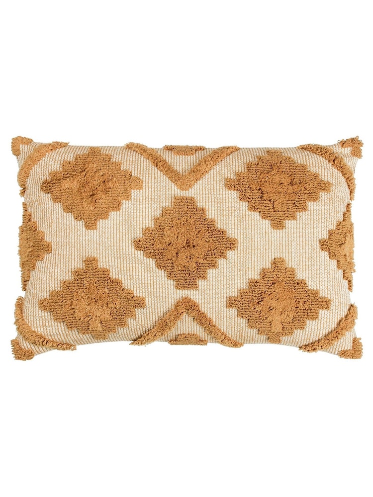 furn. Yellow Lamar Geometric Tufted Loop Cotton Cushion - Image 2 of 7 furn. Yellow Lamar Geometric Tufted Loop Cotton Cushion - Image 2 of 7