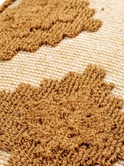 furn. Yellow Lamar Geometric Tufted Loop Cotton Cushion - Image 5 of 7