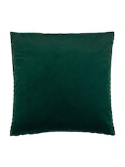 Riva Paoletti 2 Pack Green Evoke Geometric Cut Velvet Cushions - Image 2 of 6