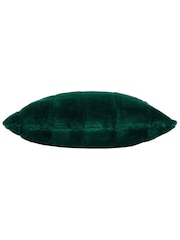 Riva Paoletti Emerald Green 55 x 55cm Empress Large Faux Fur Cushion - Image 3 of 5