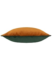 Wylder Orange Dusk Monkey Embroidered Piped Velvet Cushion - Image 3 of 6