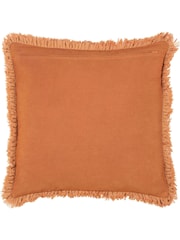 Yard Rust Orange 45 x 45cm Bertie 100% Washed Cotton Velvet Cushion - Image 3 of 8