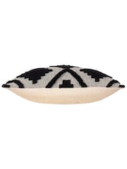 furn. Black Lamar Geometric Tufted Loop Cotton Cushion - Image 4 of 7