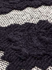 furn. Black Lamar Geometric Tufted Loop Cotton Cushion - Image 5 of 7
