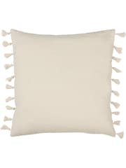 furn. Brown Kalai Geometric Tufted Woven Cotton Cushion - Image 4 of 6