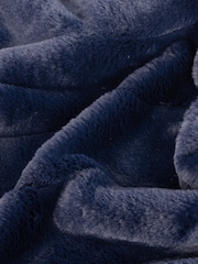 Riva Home Navy Empress Soft Faux Fur Throw - Image 3 of 3